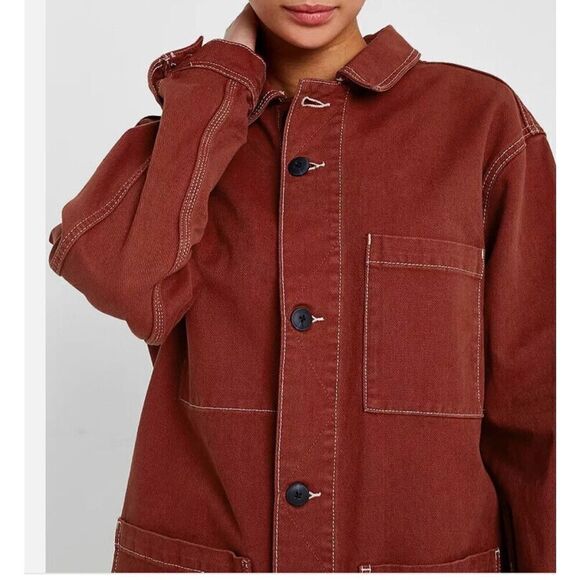 Urban Outfitters BDG Rust Contrast Stitch Workwear Jacket Size L - Picture 9 of 10
